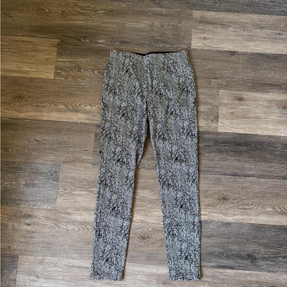 Stylish Black and White Textured Pants